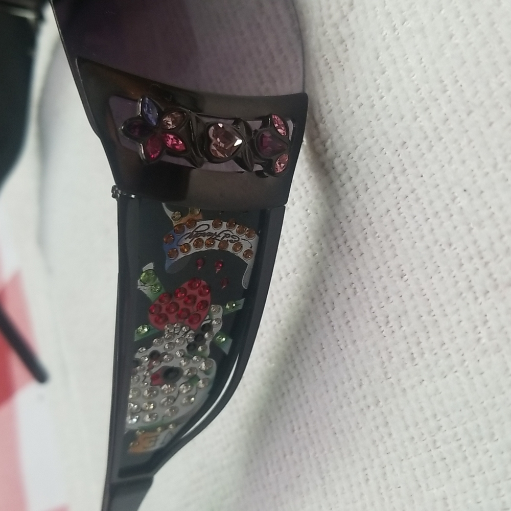 Brand  new Ed hardy  gunmetal sunglasses
